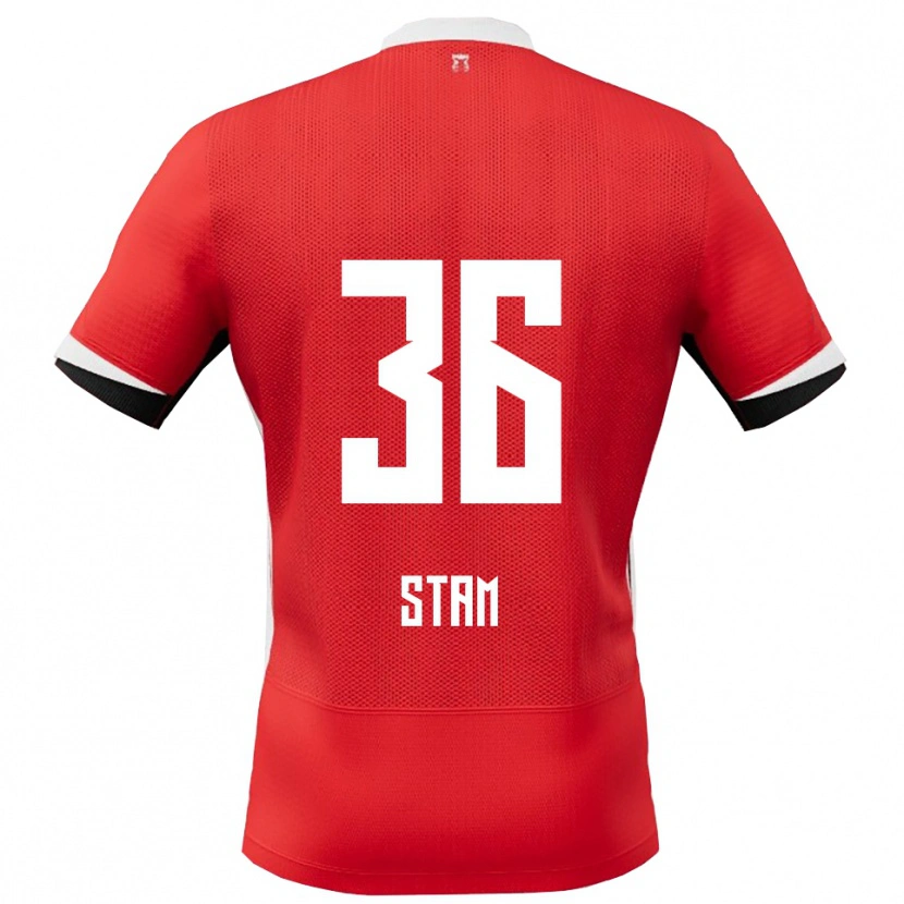 Danxen Pánské Finn Stam #36 Červená Bílá Domů Hráčské Dresy 2025/26 Dres