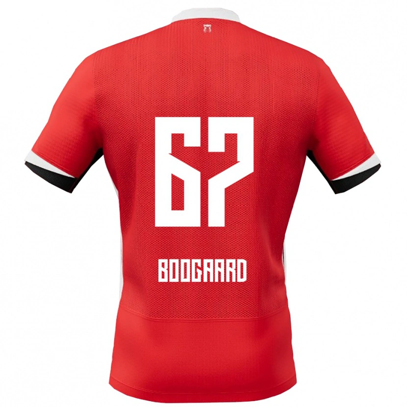 Danxen Pánské Kasper Boogaard #67 Červená Bílá Domů Hráčské Dresy 2025/26 Dres