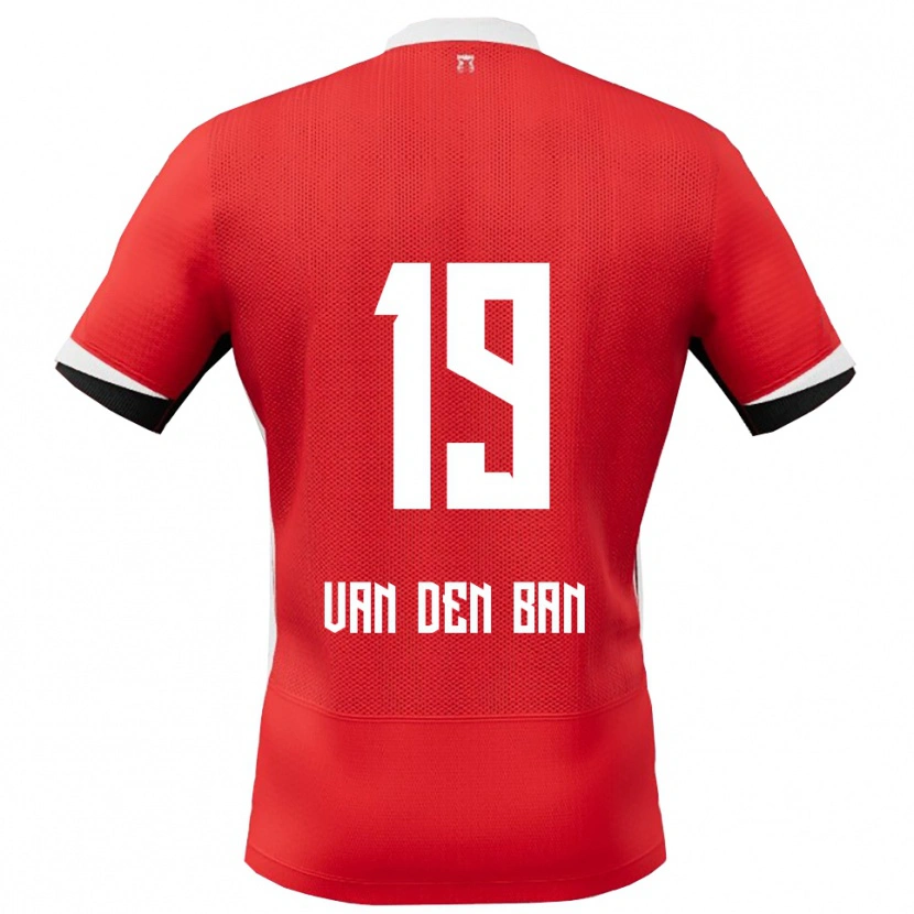 Danxen Pánské Yoël Van Den Ban #19 Červená Bílá Domů Hráčské Dresy 2025/26 Dres