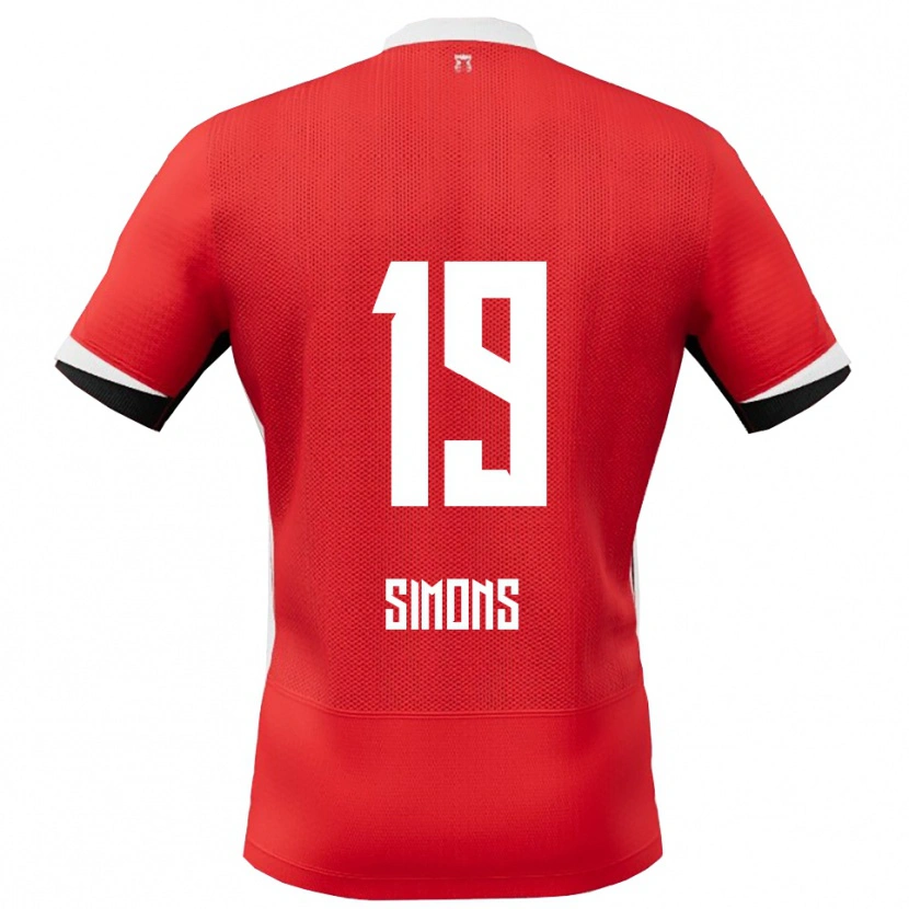 Danxen Pánské Saviola Simons #19 Červená Bílá Domů Hráčské Dresy 2025/26 Dres
