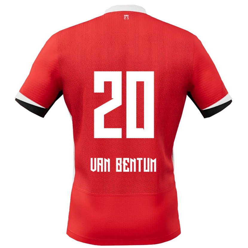 Danxen Pánské Mirte Van Bentum #20 Červená Bílá Domů Hráčské Dresy 2025/26 Dres