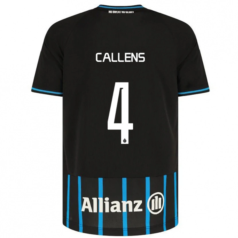 Danxen Pánské Emiel Callens #4 Černá Modrá Domů Hráčské Dresy 2025/26 Dres