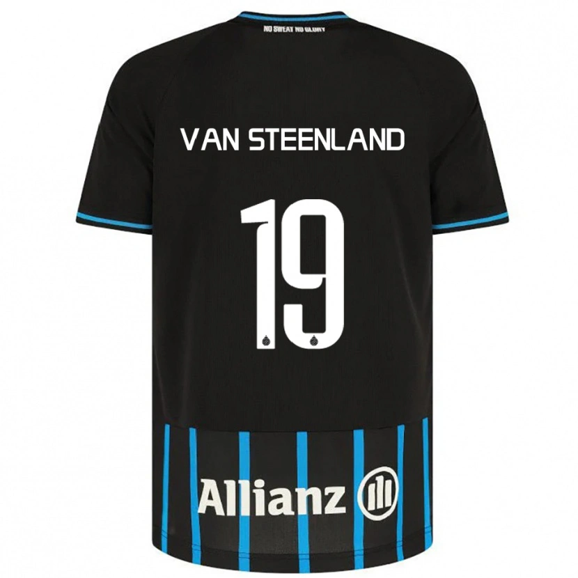 Danxen Pánské Gilles Van Steenland #19 Černá Modrá Domů Hráčské Dresy 2025/26 Dres