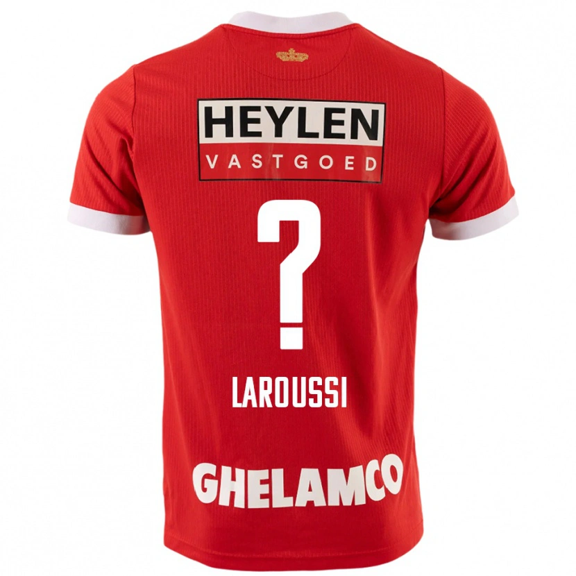 Danxen Pánské Nizar Laroussi #0 Červená Bílá Domů Hráčské Dresy 2025/26 Dres