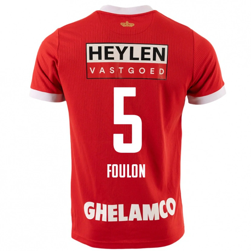 Danxen Pánské Daam Foulon #5 Červená Bílá Domů Hráčské Dresy 2025/26 Dres
