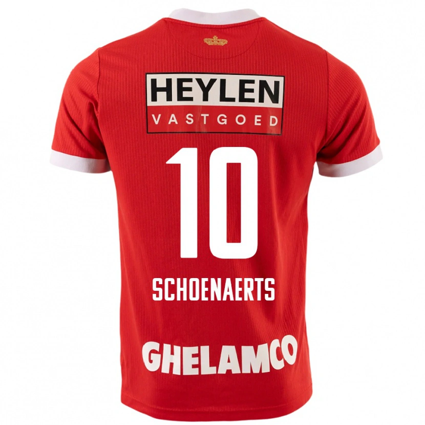Danxen Pánské Nand Schoenaerts #10 Červená Bílá Domů Hráčské Dresy 2025/26 Dres