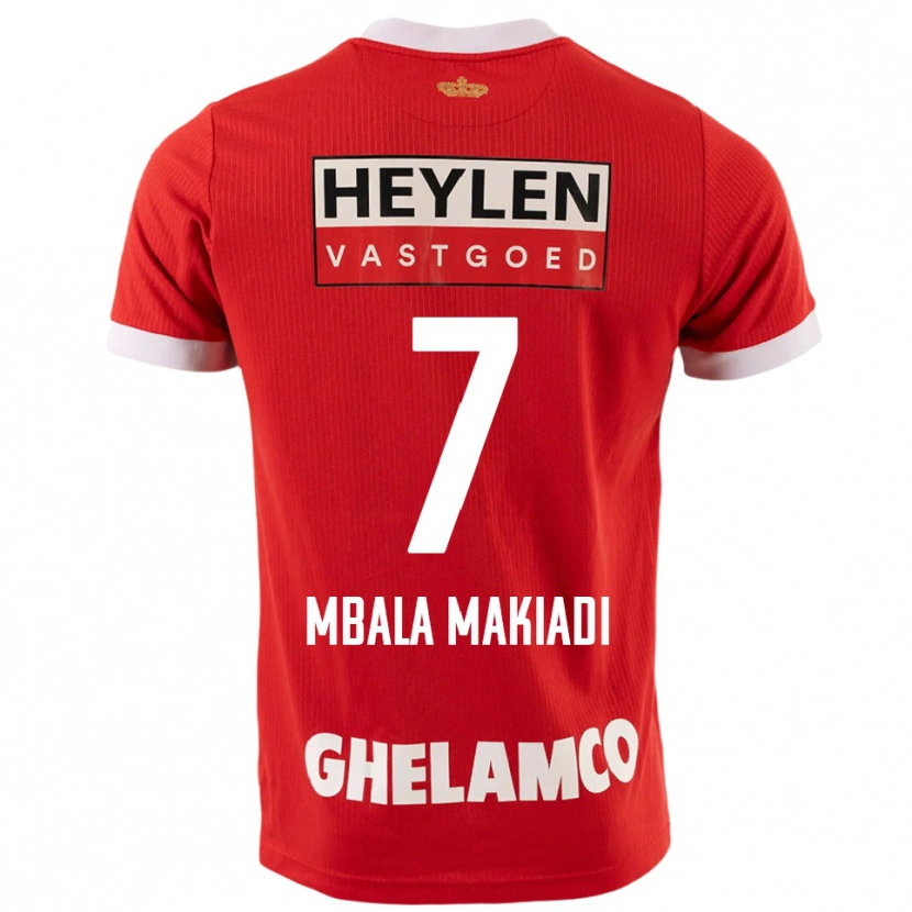 Danxen Pánské Ravi Mbala Makiadi #7 Červená Bílá Domů Hráčské Dresy 2025/26 Dres