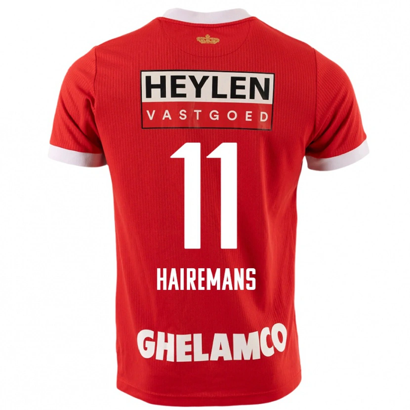 Danxen Pánské Geoffry Hairemans #11 Červená Bílá Domů Hráčské Dresy 2025/26 Dres