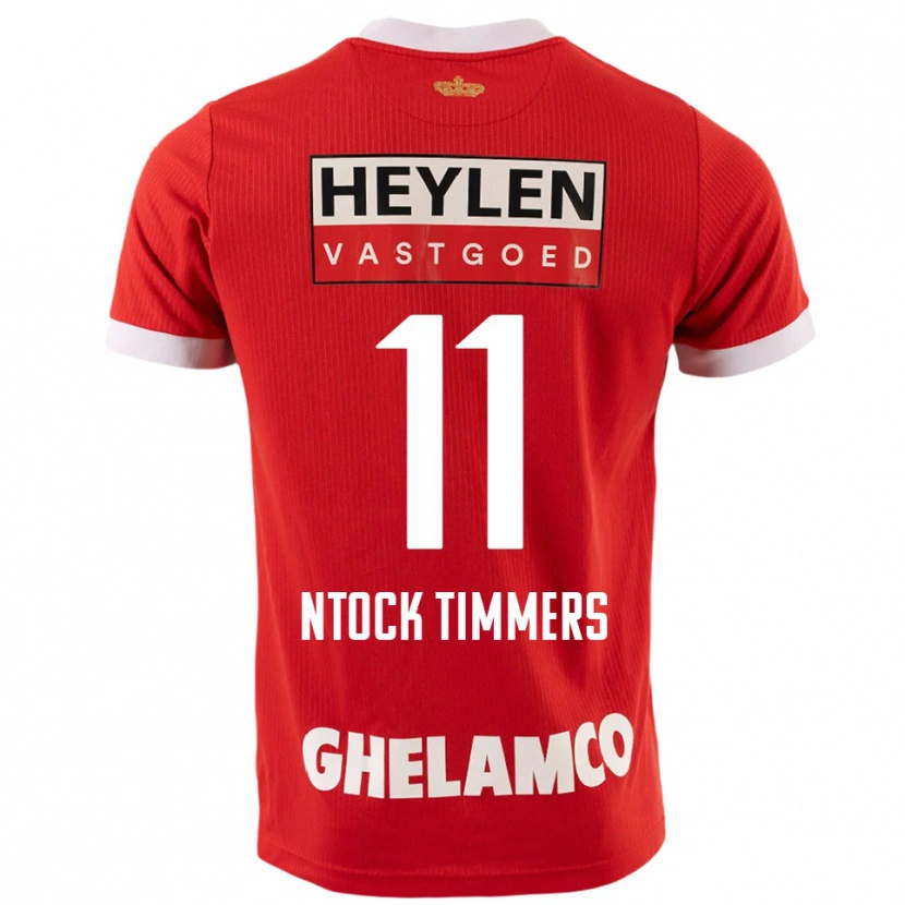 Danxen Pánské Kurtis Ntock Timmers #11 Červená Bílá Domů Hráčské Dresy 2025/26 Dres