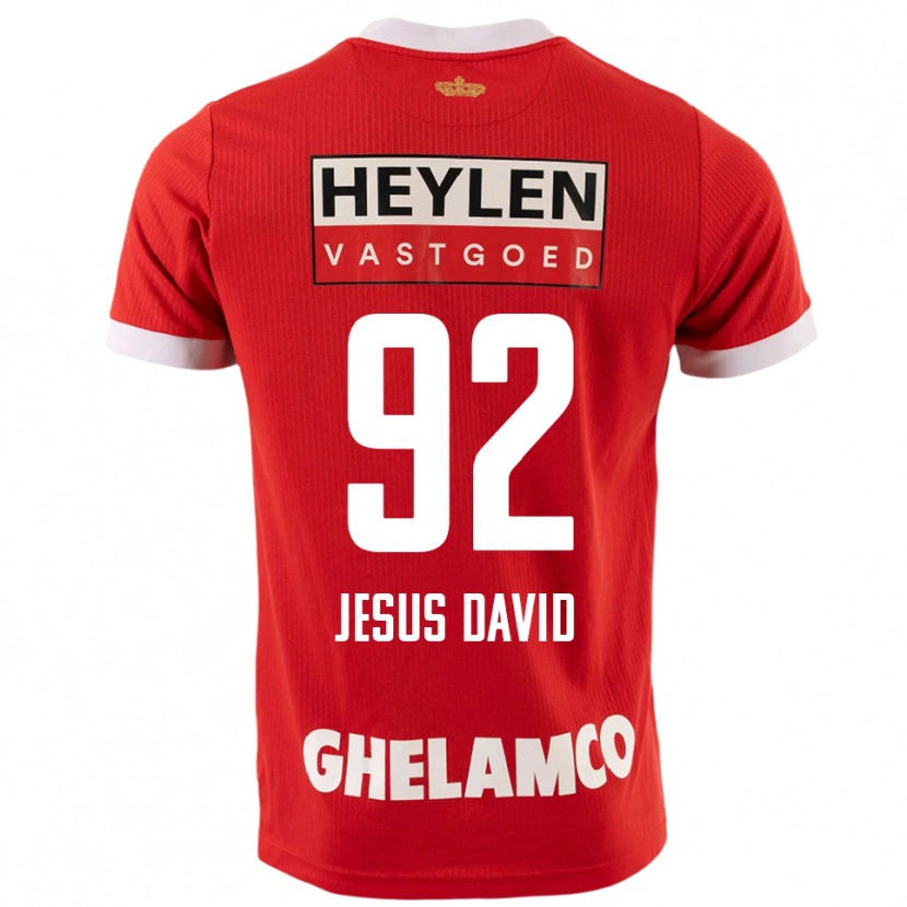 Danxen Pánské Gabriel Jesus David #92 Červená Bílá Domů Hráčské Dresy 2025/26 Dres