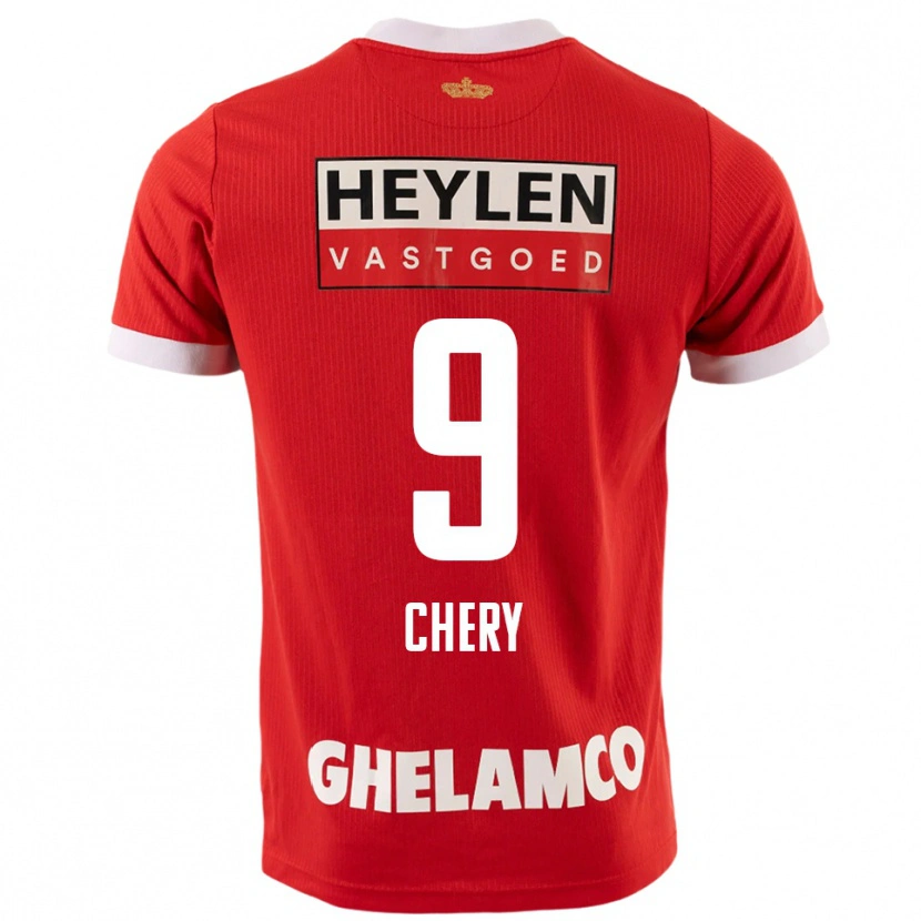 Danxen Pánské Tjaronn Chery #9 Červená Bílá Domů Hráčské Dresy 2025/26 Dres