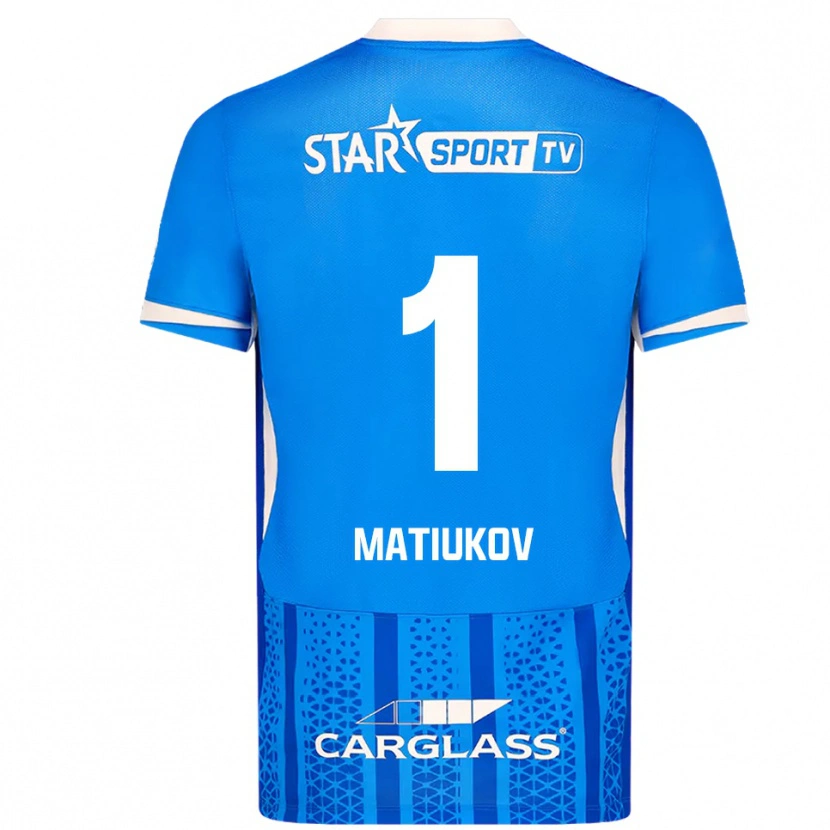 Danxen Pánské Platon Matiukov #1 Modrá Bílá Domů Hráčské Dresy 2025/26 Dres