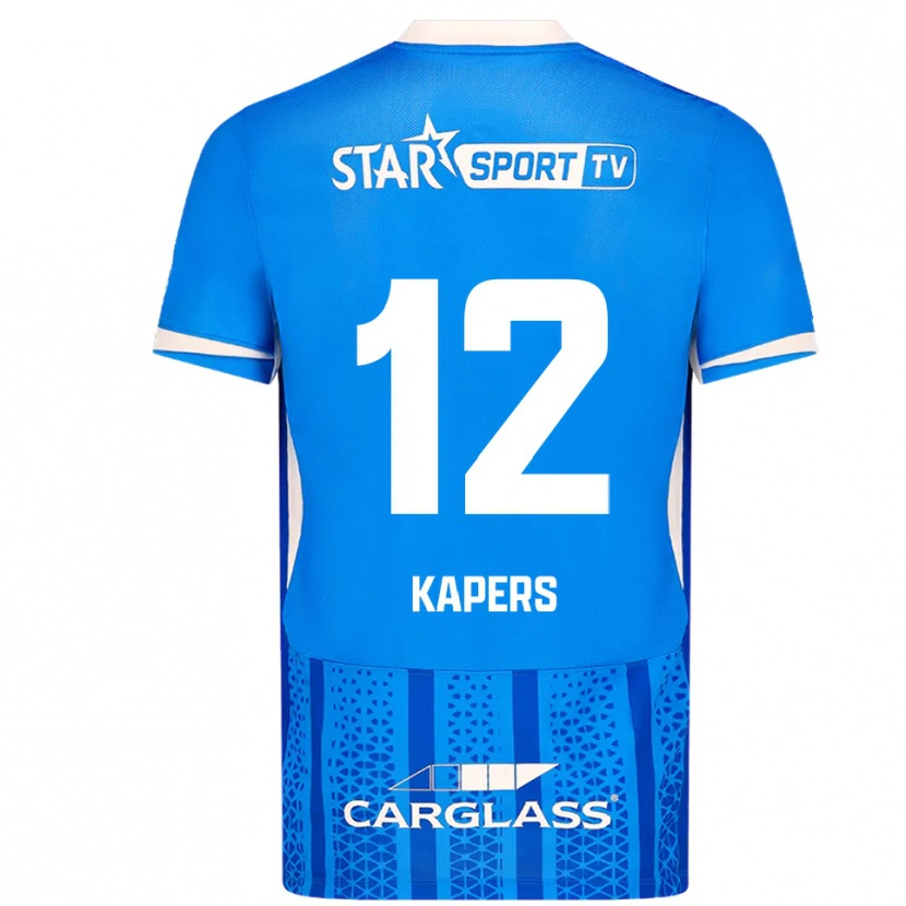 Danxen Pánské Wout Kapers #12 Modrá Bílá Domů Hráčské Dresy 2025/26 Dres