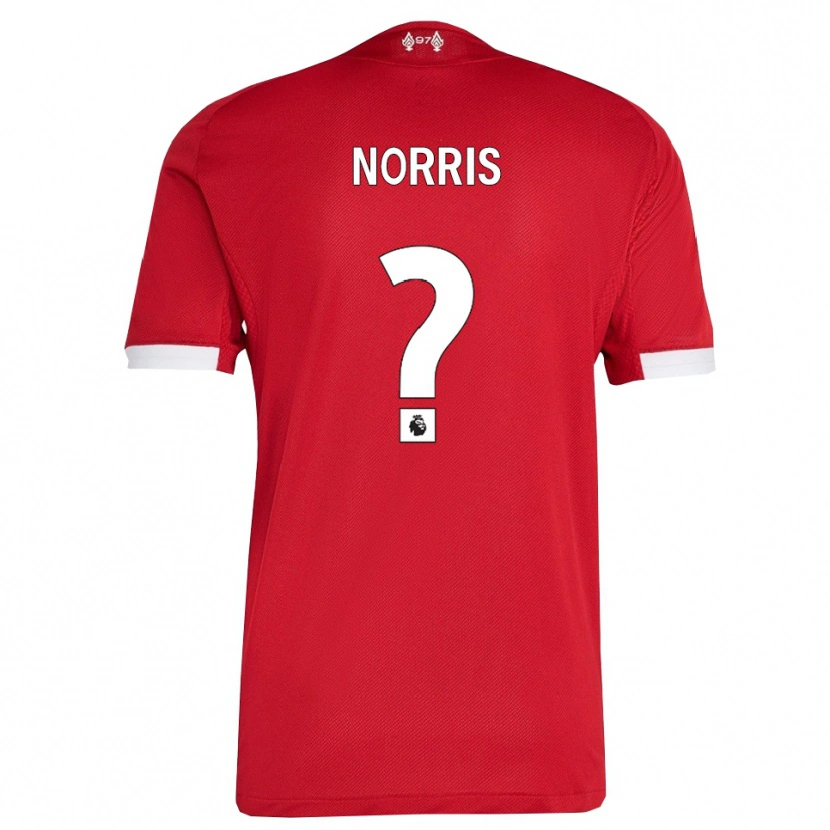 Danxen Pánské James Norris #0 Červená Bílá Domů Hráčské Dresy 2025/26 Dres