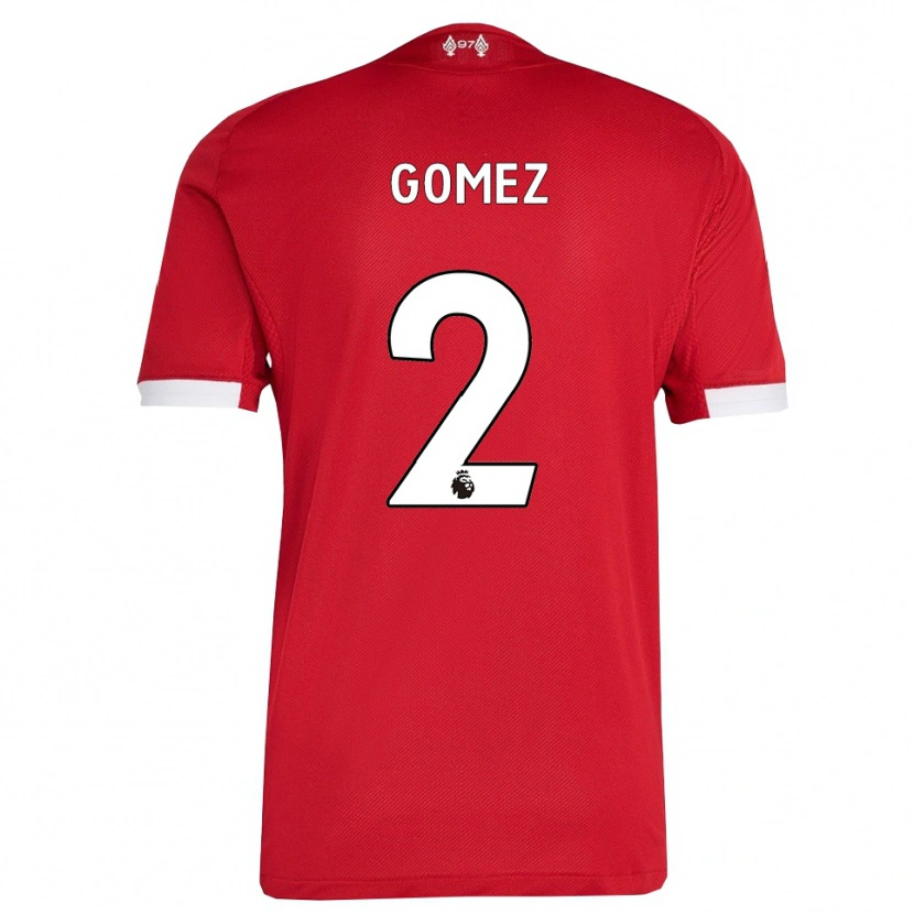 Danxen Pánské Joe Gomez #2 Červená Bílá Domů Hráčské Dresy 2025/26 Dres