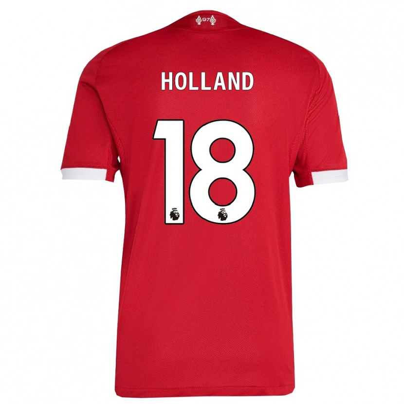 Danxen Pánské Ceri Holland #18 Červená Bílá Domů Hráčské Dresy 2025/26 Dres