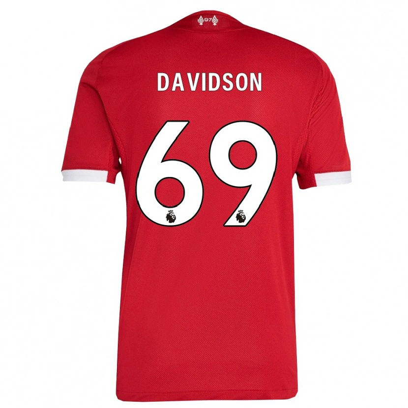 Danxen Pánské Josh Davidson #69 Červená Bílá Domů Hráčské Dresy 2025/26 Dres