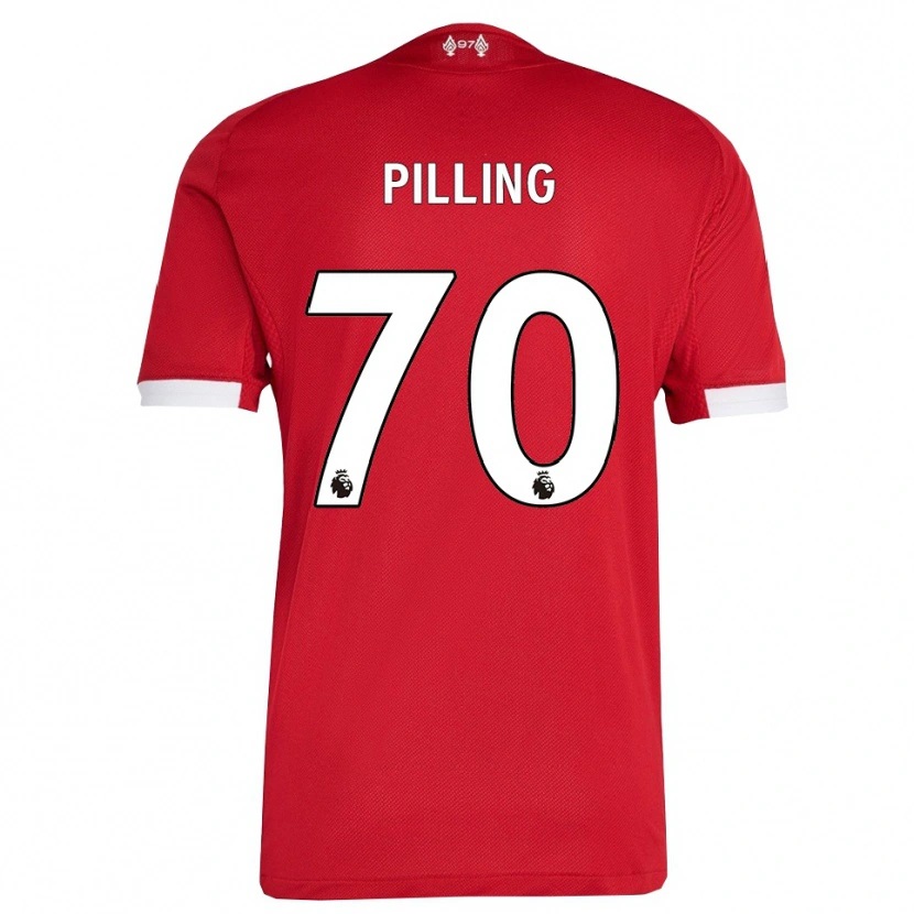 Danxen Pánské Tommy Pilling #70 Červená Bílá Domů Hráčské Dresy 2025/26 Dres
