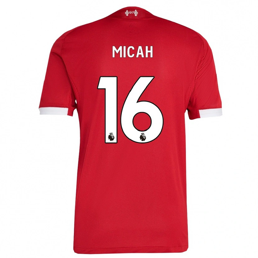 Danxen Pánské Teagan Micah #16 Červená Bílá Domů Hráčské Dresy 2025/26 Dres