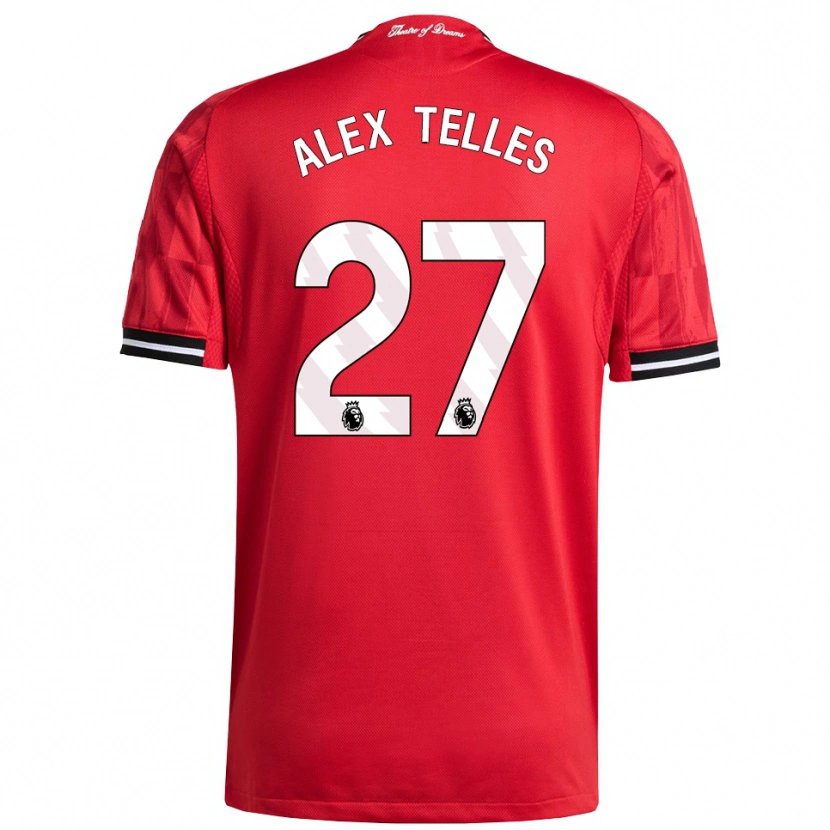 Danxen Pánské Alex Nicolao Telles #27 Červená Černá Bílá Domů Hráčské Dresy 2025/26 Dres