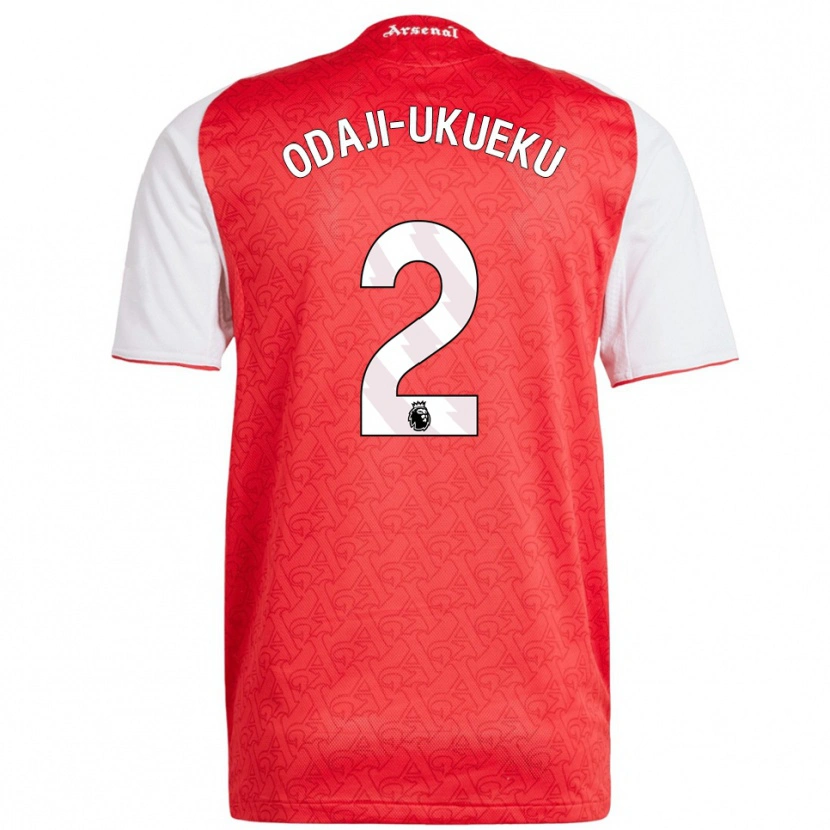 Danxen Pánské Theo Odaji-Ukueku #2 Červená Bílá Domů Hráčské Dresy 2025/26 Dres