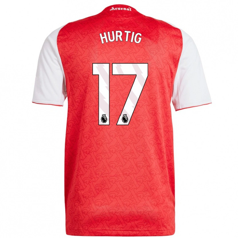 Danxen Pánské Lina Hurtig #17 Červená Bílá Domů Hráčské Dresy 2025/26 Dres