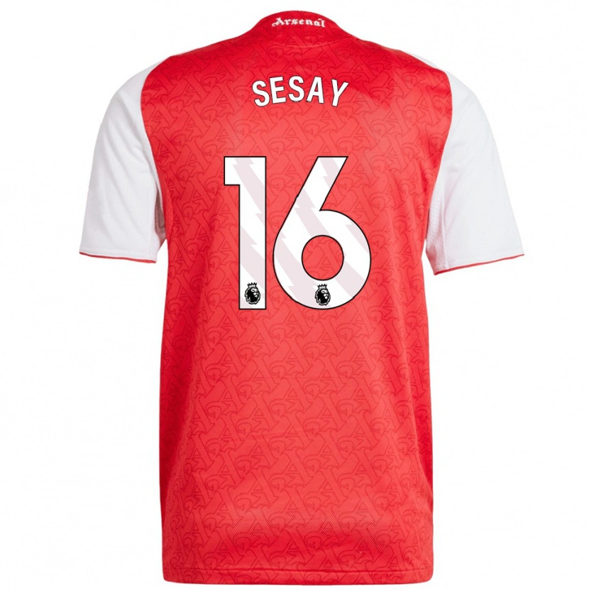 Danxen Pánské Joshua Sesay #16 Červená Bílá Domů Hráčské Dresy 2025/26 Dres