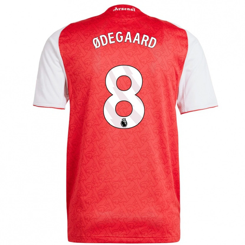 Danxen Pánské Martin Ødegaard #8 Červená Bílá Domů Hráčské Dresy 2025/26 Dres