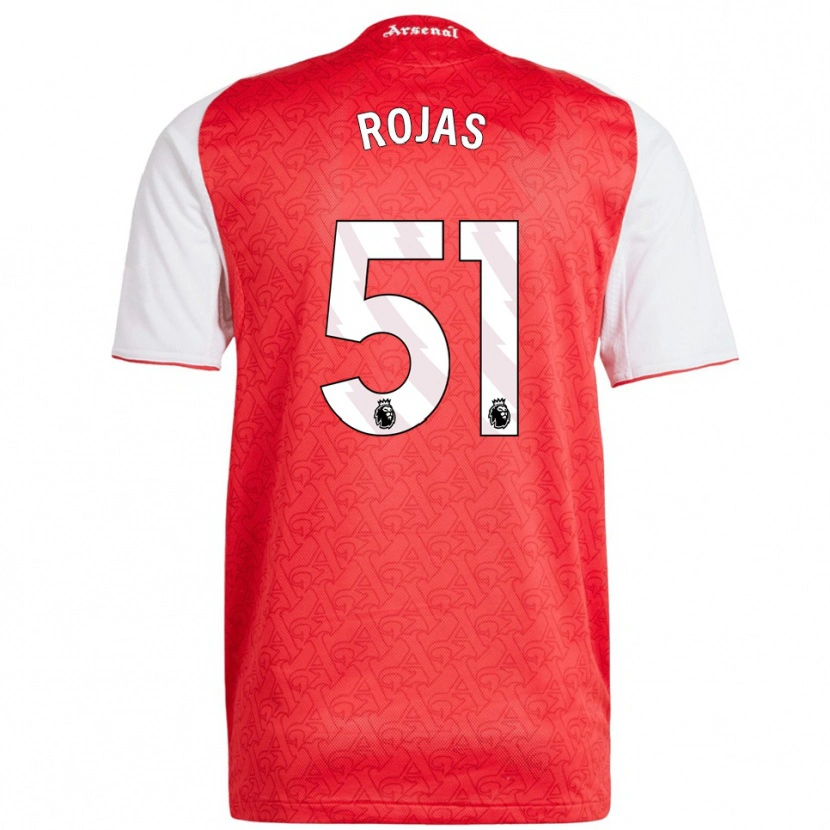 Danxen Pánské Alexéi Rojas #51 Červená Bílá Domů Hráčské Dresy 2025/26 Dres