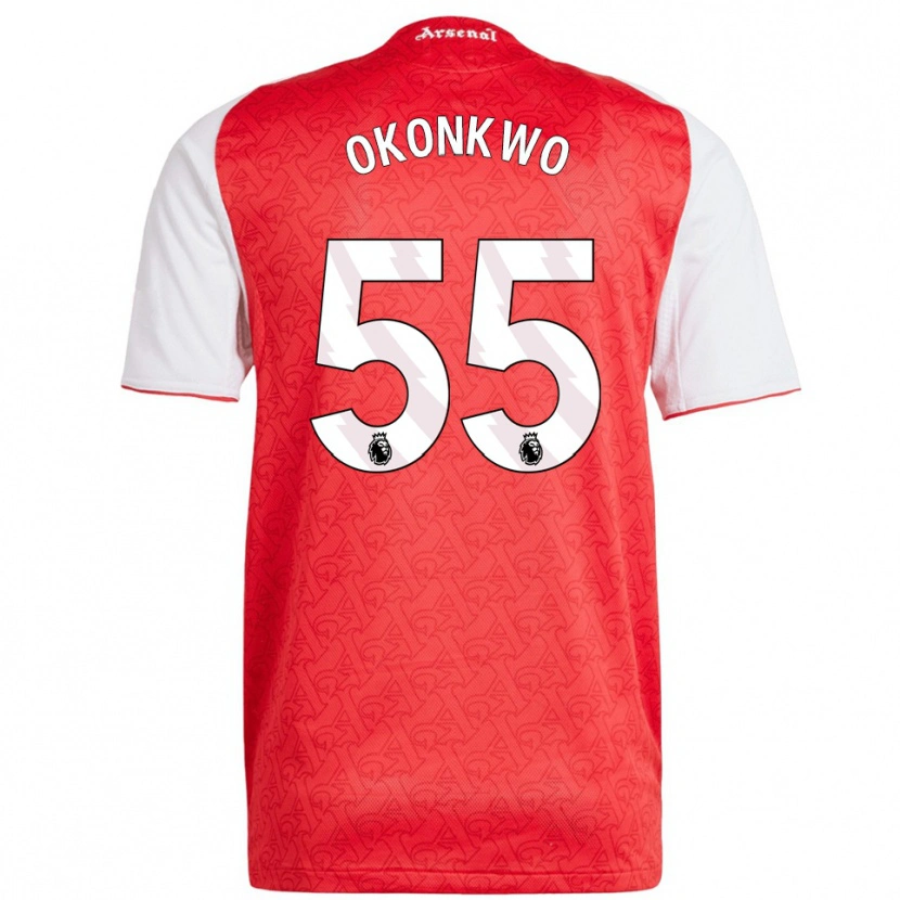 Danxen Pánské Brian Okonkwo #55 Červená Bílá Domů Hráčské Dresy 2025/26 Dres