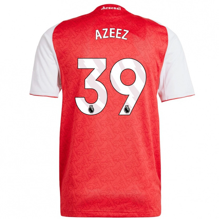 Danxen Pánské Miguel Azeez #39 Červená Bílá Domů Hráčské Dresy 2025/26 Dres