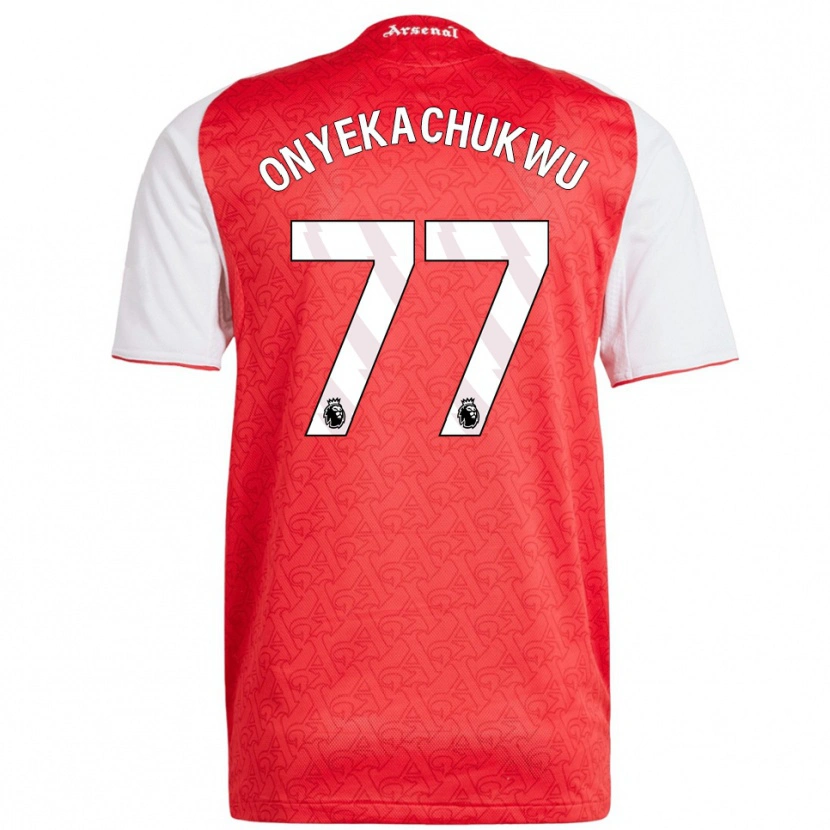 Danxen Pánské Samuel Onyekachukwu #77 Červená Bílá Domů Hráčské Dresy 2025/26 Dres