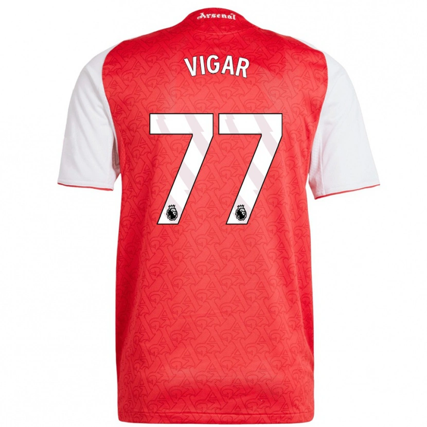 Danxen Pánské Billy Vigar #77 Červená Bílá Domů Hráčské Dresy 2025/26 Dres