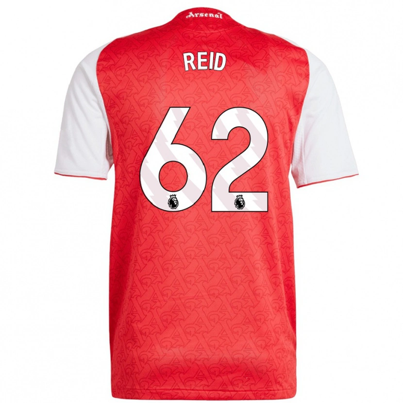 Danxen Pánské Katie Reid #62 Červená Bílá Domů Hráčské Dresy 2025/26 Dres