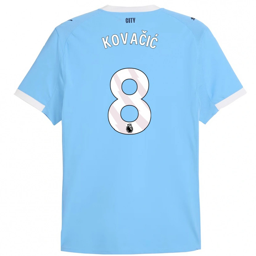 Danxen Pánské Mateo Kovacic #8 Nebesky Modrá Bílá Domů Hráčské Dresy 2025/26 Dres