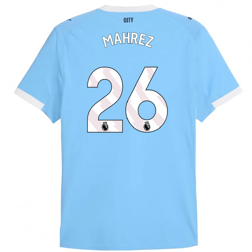 Danxen Pánské Riyad Mahrez #26 Nebesky Modrá Bílá Domů Hráčské Dresy 2025/26 Dres
