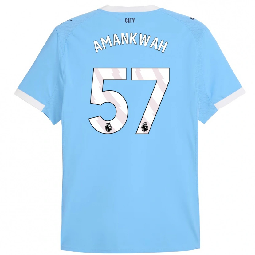 Danxen Pánské Yeboah Amankwah #57 Nebesky Modrá Bílá Domů Hráčské Dresy 2025/26 Dres