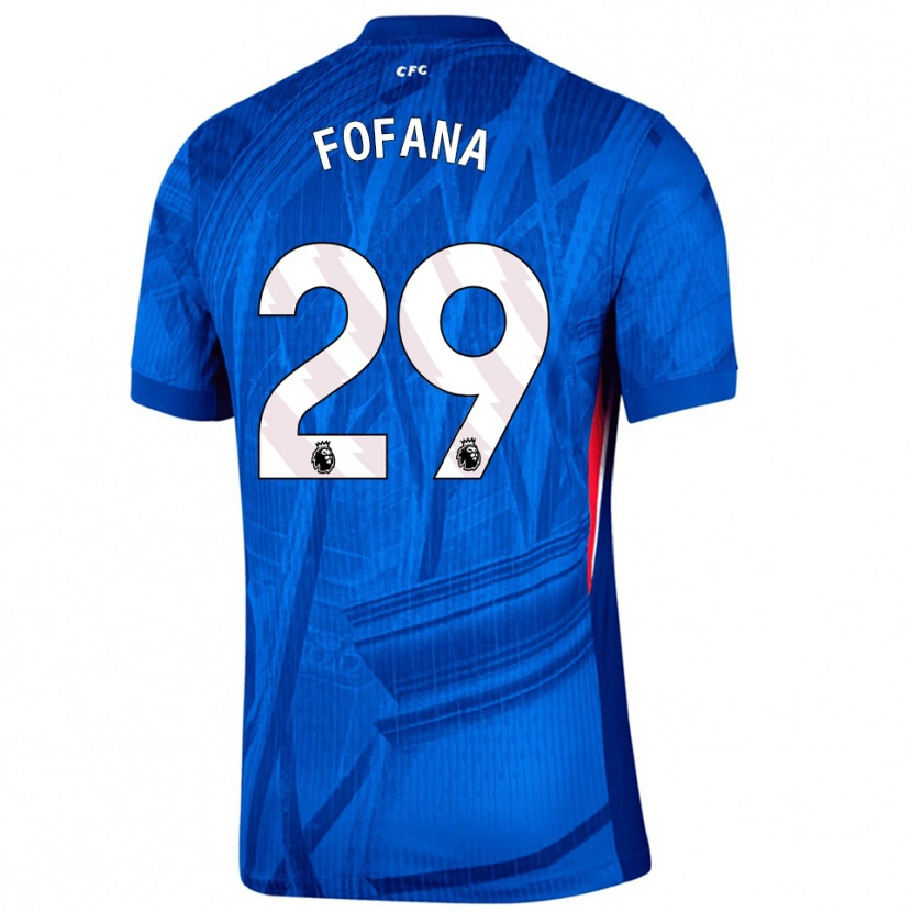 Danxen Pánské Wesley Fofana #29 Modrá Bílá Domů Hráčské Dresy 2025/26 Dres