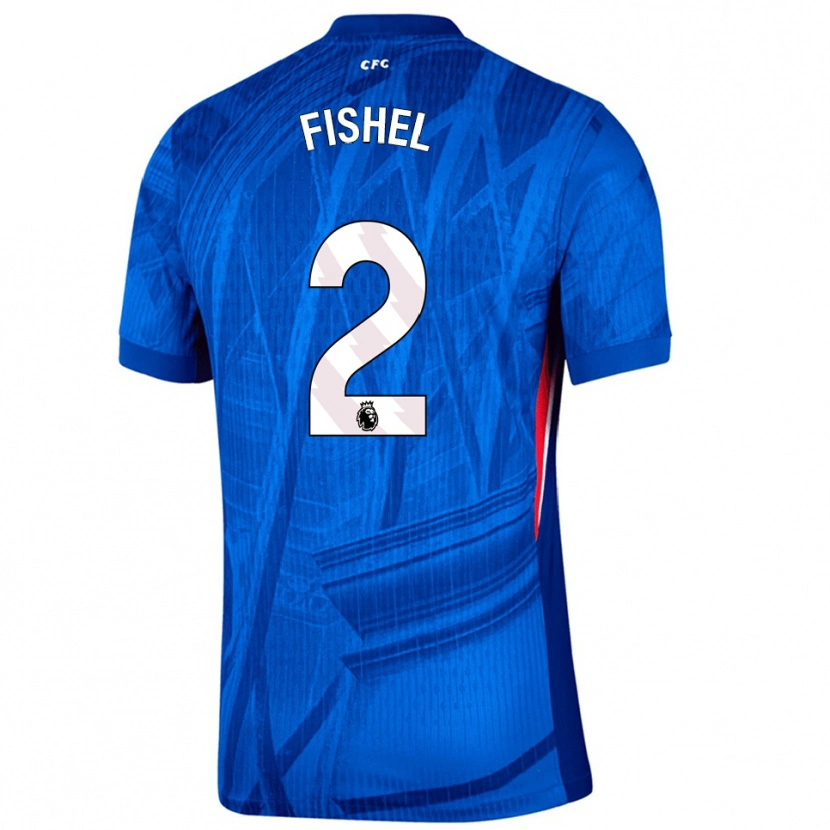 Danxen Pánské Mia Fishel #2 Modrá Bílá Domů Hráčské Dresy 2025/26 Dres