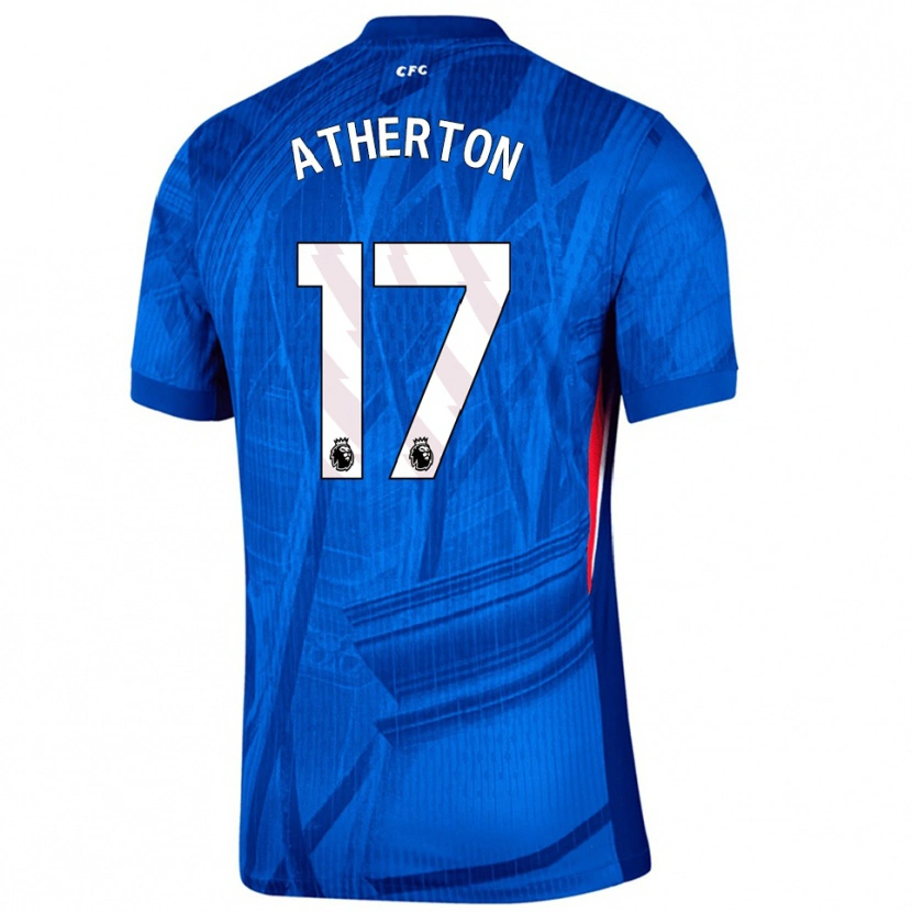 Danxen Pánské Chris Atherton #17 Modrá Bílá Domů Hráčské Dresy 2025/26 Dres