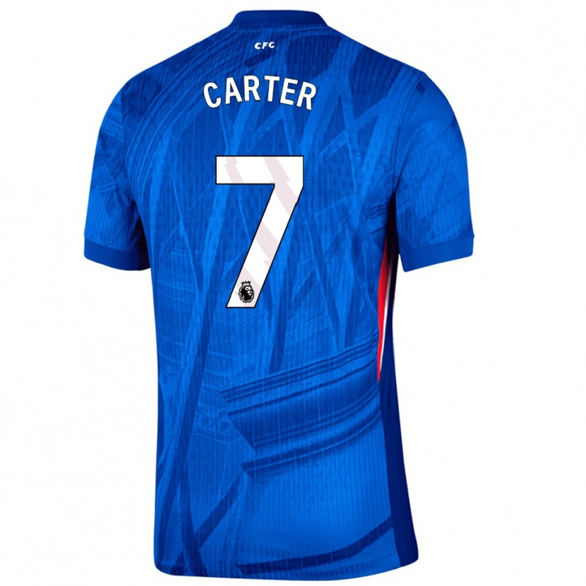 Danxen Pánské Jessica Carter #7 Modrá Bílá Domů Hráčské Dresy 2025/26 Dres