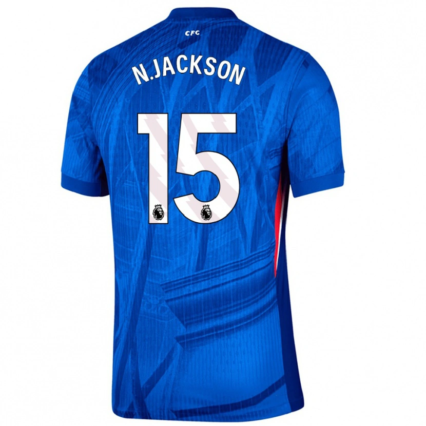 Danxen Pánské Nicolas Jackson #15 Modrá Bílá Domů Hráčské Dresy 2025/26 Dres