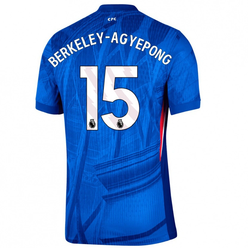 Danxen Pánské Jeremiah Berkeley-Agyepong #15 Modrá Bílá Domů Hráčské Dresy 2025/26 Dres