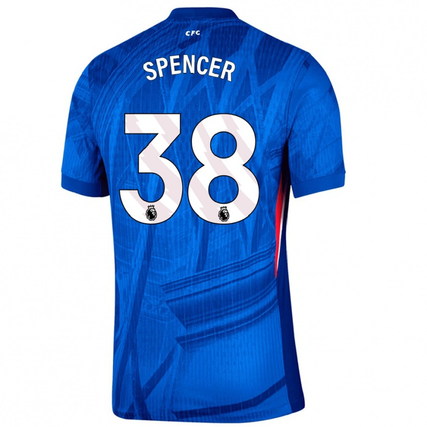 Danxen Pánské Becky Spencer #38 Modrá Bílá Domů Hráčské Dresy 2025/26 Dres