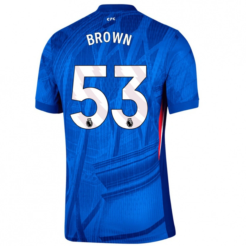 Danxen Pánské Lola Brown #53 Modrá Bílá Domů Hráčské Dresy 2025/26 Dres