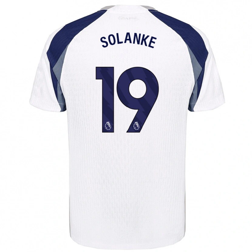 Danxen Pánské Dominic Solanke #19 Bílá Tmavě Modrá Domů Hráčské Dresy 2025/26 Dres