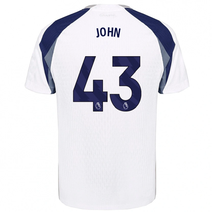 Danxen Pánské Nile John #43 Bílá Tmavě Modrá Domů Hráčské Dresy 2025/26 Dres