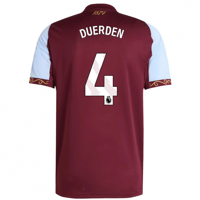 Danxen Pánské Archie Duerden #4 Burgundská Nebesky Modrá Domů Hráčské Dresy 2025/26 Dres