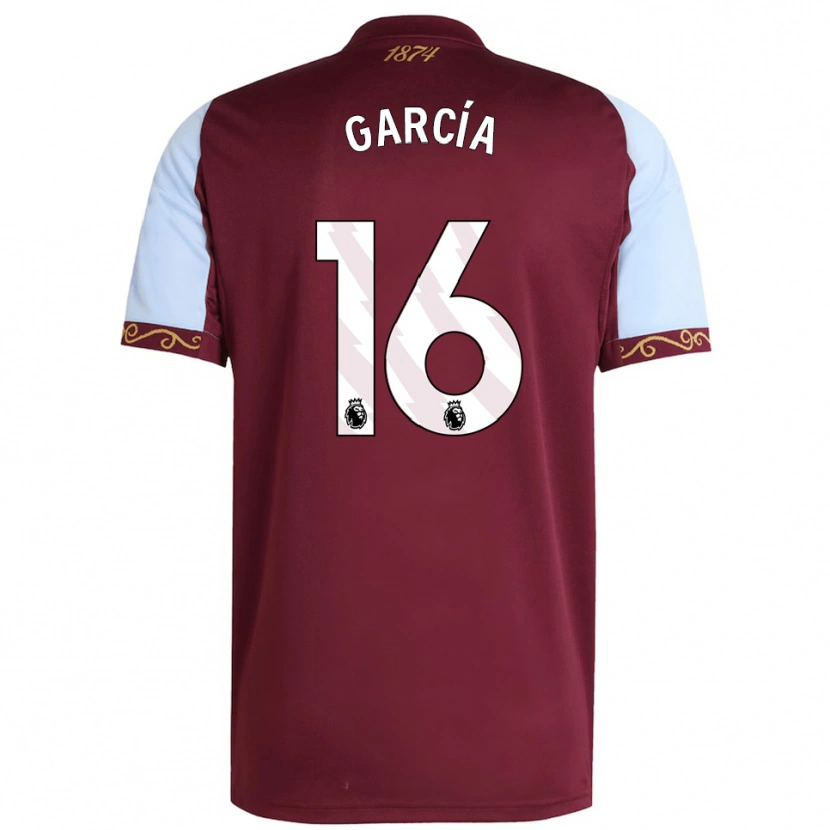 Danxen Pánské Andrés García #16 Burgundská Nebesky Modrá Domů Hráčské Dresy 2025/26 Dres