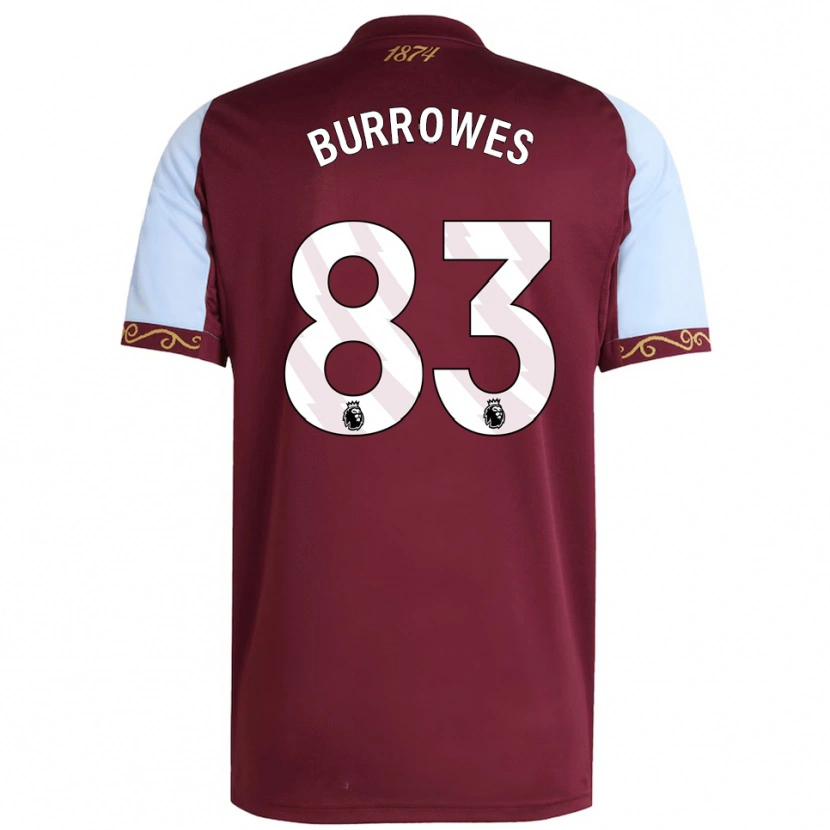 Danxen Pánské Bradley Burrowes #83 Burgundská Nebesky Modrá Domů Hráčské Dresy 2025/26 Dres
